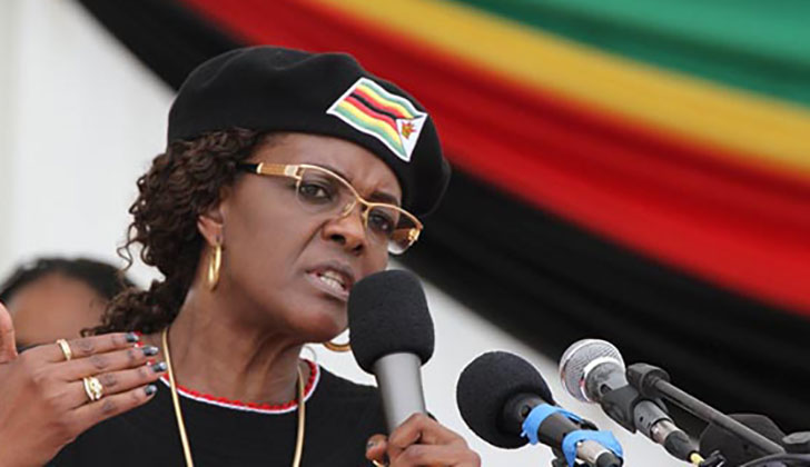 Angry Grace Mugabe 'buries' Mnangagwa