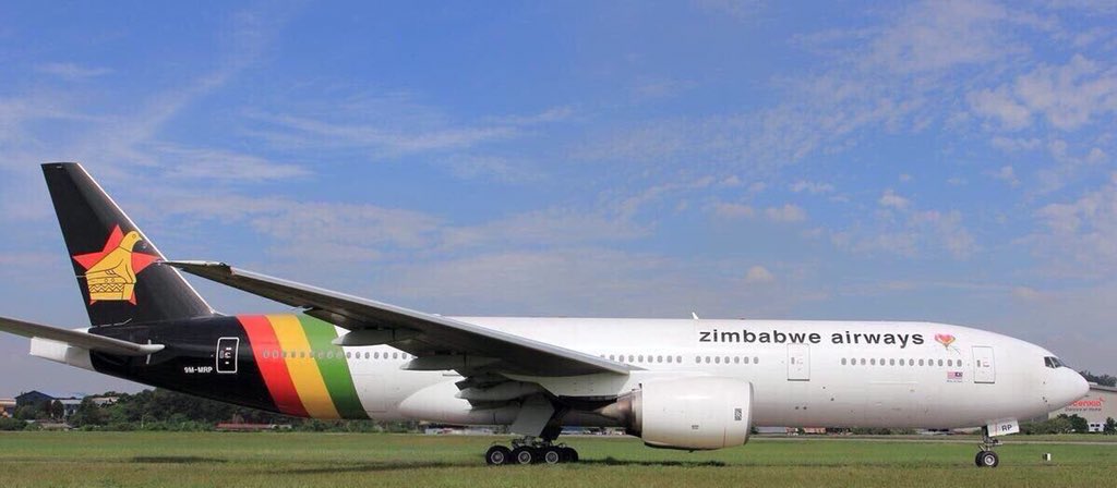 Zimbabwe Airways plane touch down